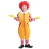 Familjsmatchande kläder Halloween Christmas Cosplay Parentchild Clown Costume Props Party Stage Performance Fastfood Yellow Clothing for Kids 231030
