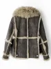 cappotto di pelliccia da donna giacche autunno inverno giacca di pelle da moto fodera in pelliccia di coniglio spessa tuta sportiva calda soprabito