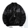 Giacche da uomo Uomo Donna Lettera Giacca da baseball Inverno Vintage Bomber Moda Hip Hop Cappotto americano Parka con cappuccio Coppia High Street 231031