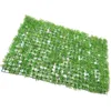 Fiori decorativi Pannello da parete in erba artificiale Pannelli di sfondo verde Siepe da giardino Finta decorazione per esterni