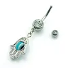 Brand New Fashion Belly Button Rings 316L Stainless Steel Dangle Retro Hand Navel Body Piercing Jewelry294j
