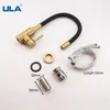 صنابير المطبخ Ula Gold Faucet Stainless Steel Spout Spout Sink Sink Bold Water Mixer Tap 360 درجة تدوير الرافعة 231030