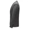 Costumes pour hommes hiver classique affaires gris costume veste pour hommes coupe ajustée blazer décontracté mariage marié vêtements d'extérieur formels