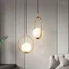 Lámparas colgantes Nordic LED Crystal Retro Light Bubble Glass Iron Cord Titular Polea Jaula Cocina