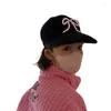 Ball Caps Dames Parel Strik Baseball Cap Tieners Meisje Corduroy Walking Shopping Hat