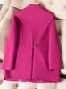 Frauen Zweiteilige Hosen Kaffee Rosa Schwarz Frauen Arbeitskleidung Hosenanzug Büro Damen Business 2 Set Weibliche Single Button Straight Blazer Und