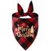 Plaid Tassel Triangle Scalf Salif Scali Christmas Triangle Pet Slay