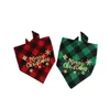 Plaid Tassel Triangle Scalf Salif Scali Christmas Triangle Pet Slay