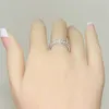 Klasyczne kobiety pierścionek z Plisted Crystal Crystal Cyrron Stone Genialny kochanek Wedding zaręczynowy Pierścień Ring Ring Rings Biżuter Prezent238i
