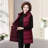 Gilets pour femmes Veste d'hiver Femmes 2023 Mode sans manches à capuche rembourrée manteaux longs gilet coréen femme