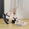 Sandals Women Summer Shoes Wedge Platform Romen Retro Thick Bottom Casual Buckle Hollow Female Chaussures Femme Ete 2024