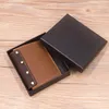 Wallets Genuine Leather Wallet For Men Male Vintage Cowhide Short Small Slim Bifold Men's Mini Purse Pull Tab Card Holder With ID Window