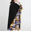 Summer Women Black Midi Mesh Shirt Dress Plus Size Ruffle Bird Embroidery Lady Sheer Cute Dress Party Dress Robe Style313K