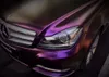 紫から金のカーカメレオンラッピングフィルムカメレオンカーステッカーオートバイルモーターサイクルカースタイリングデカール1.52x18m/ロール