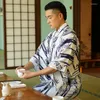 Abbigliamento etnico Vintage Samurai Robes Uomo Stile giapponese Accappatoio Abito Kimono tradizionale di alta qualità Veste Yukata Bambù estivo