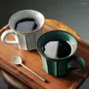 Mokken Japanse keramische retro koffiemok eenvoudig kantoor middagtheekopje creatief grof aardewerk ontbijt melkbeker drinkware cadeau