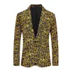 Trajes para hombres Blazers Chaqueta de esmoquin floral negra para hombre Elegante Slim Fit Traje con un botón Blazer Chaqueta Hombres Cena Fiesta Boda Prom Blazer Hombre XXXL 231030