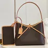 Yüksek kaliteli 2pcs carinall omuz çantası çantası kabartma alışveriş totes lüksler moda orijinal deri tasarımcı çanta çanta çanta bayan kese cüzdan m46203