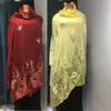 Sjaals KASHKAHA Afrikaanse Dubai Katoen Pashmina Voor Bidden Borduurring Diamanten Sjaal Wrap Chemische Kant Stola Netto Sjaal Hoofdband Moslim Q231031