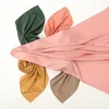 Ubranie etniczne 110 110 cm satynowy kwadratowy szalik błyszcząca chustka szal kobiety muzułmańskie hiżab headscarz opaska na turban islamski opaska na turban islamski