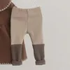 Pantalon bébé unisexe les leggings en peluche d'hiver