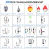 Fishing Accessories 263pcs Set Set with Tackle Box Including Plier Jig Hooks Sinker Weight Swivels Snaps Slides 231030