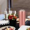 20oz Skinny Cups Tumbler Tasses à café en acier inoxydable avec couvercles Pailles colorées Gobelets isolés sous vide Slim Coupe droite Bouteille d'eau de bière FMT2001