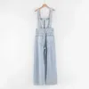 Kvinnors jeans vintage denim overaller för kvinnor baggy vår sommar avslappnad jumpsuits hög midja raka byxor lastbyxor kvinnliga