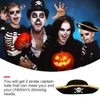 2 pièces chapeau de Pirate capitaine accessoires de déguisement garçon vêtements longs Cosplay enfant Halloween Costumes 230920