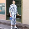 Этническая одежда, винтажные самурайские халаты, мужские халаты в японском стиле, традиционное кимоно высокого качества, юката, летнее бамбуковое платье