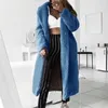Womens Fur Faux Autumn Winter Women Casual Loose Solid Long Teddy Coat Female Vintage Thick Jackets Plush Overcoats 231031