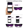 Led Rave Toy Bluetooth Programmable LED Text USB Charging Display Glasses Dedicated Nightclub DJ Festival Party Glowing Toy Gift 231030