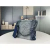 Channel 22 Denim Grand Shopping Bag Tote Voyage Designer Femme Sling Body Sac à main le plus cher avec chaîne en argent Gabrielle matelassé hjjk6