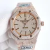 APS Women luksus Diamondencrusted Projektant zegarek Full Diamond Watch Ice Out Men Watch AP Menwatch RI7F Auto Mechanic