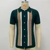 Camiseta masculina casual de malha manga curta camisa polo lapela botão cardigan camiseta respirável verão moda roupas masculinas my990