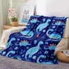 Blankets Cartoon Dinosaur Throw Blanket Soft Flannel for Chair Travelling Camping Kids Adults Bed Couch Cover Winter Queen King 231030