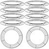 Decorative Flowers 10 Pcs Garland Hoop DIY Wreath Form Round Frame Wedding Frames Wrought Iron Party Metal Flower Floral Arrangement Making