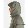 Arcterys-jacks voor heren met capuchon ARCTERYS Solano-serie voor heren Lichtgewicht ademend Comfortabel Softshell jack Kapmantel Mistgroen Foreage S HBHP