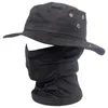 Cappellini da ciclismo Maschera Uomo Escursionismo Pesca Cappello Boonie Sport all'aria aperta Protezione solare UV Collo Viso Camouflage Secchio e maschera regolabili 231030