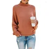 Frauen Pullover Pullover 2023 Herbst Winter Rollkragen Mode Einfache Casual Lose Große Größe