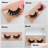 Faux cils 1 paire / lot 3D vison longue durée réutilisable cils extension de cils maquillage faux oeil goutte livraison santé beauté maquillage oeil Dhkbx