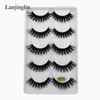 Valse wimpers LANJINGLIN 10 dozen / partij nertsenwimpers natuurlijke lange valse wimpers 100% handgemaakte zachte 3d nertsenwimpers make-up faux cils G806 231031