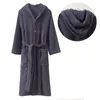 Towel Adult Hooded Nightdress Autumn And Winter Terry Bathrobes Pajamas Cotton Long Sleeved Dressing Gowns Loungewear El SPA