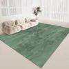 Carpet European style Green Area Solid Color Non slip Bedroom Rug Soft Fluffy Lounge Floor Mat Thicken Flannel Living Room Rugs 231030