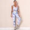 Pantaloni a due pezzi da donna Leggings Canottiera Tute sportive Abbigliamento casual da donna Jogging Canottiera senza maniche Top a vita alta 2 set Tuta da donna