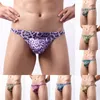 Calzoncillos sexy con estampado de leopardo para hombre, calzoncillos para hombre, Cueca, bragas masculinas con espalda en T, tanga fina, ropa interior de cintura baja Gay