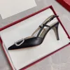 ドレスシューズvlogo sgnature Quality Crystal Real Reather High Heels Designer Designer Wedding Banquet Luxuryセクシーなサンダルカジュアルファッション