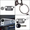 Accessoires intérieurs Porte-clés de haute qualité Porte-clés en acier inoxydable Porte-clés pour Jeep Ring CJ JK TJ YJ XJ New Drop Deliv Dhka8 ZZ