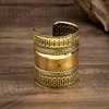 Bangle 2023 Vintage Ethnic Style Exaggerated Open Bracelet For Women Retro Patterned Arm Jewelry Accessories