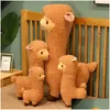 Animais de pelúcia enchidos 33cm bonito alpaca brinquedo boneca alpacas travesseiro brinquedos bonecas entrega entrega presentes dhu2e